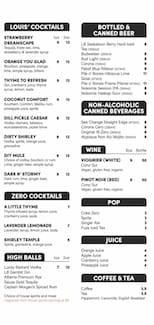 Drinks Menu