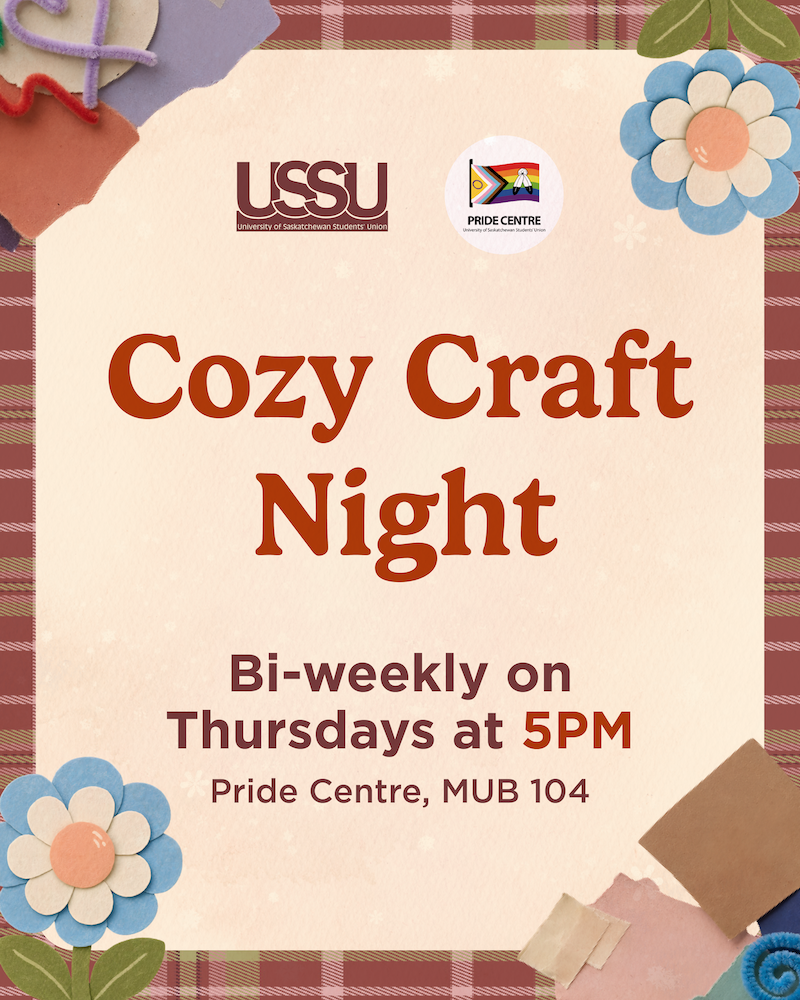 Pride Centre Cozy Craft Night - Thursdays at 5pm